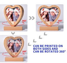 Sublimation Bamboo Photo Frame with Magnet Stand Material Bamboo Db sided Printing Size 3.93”