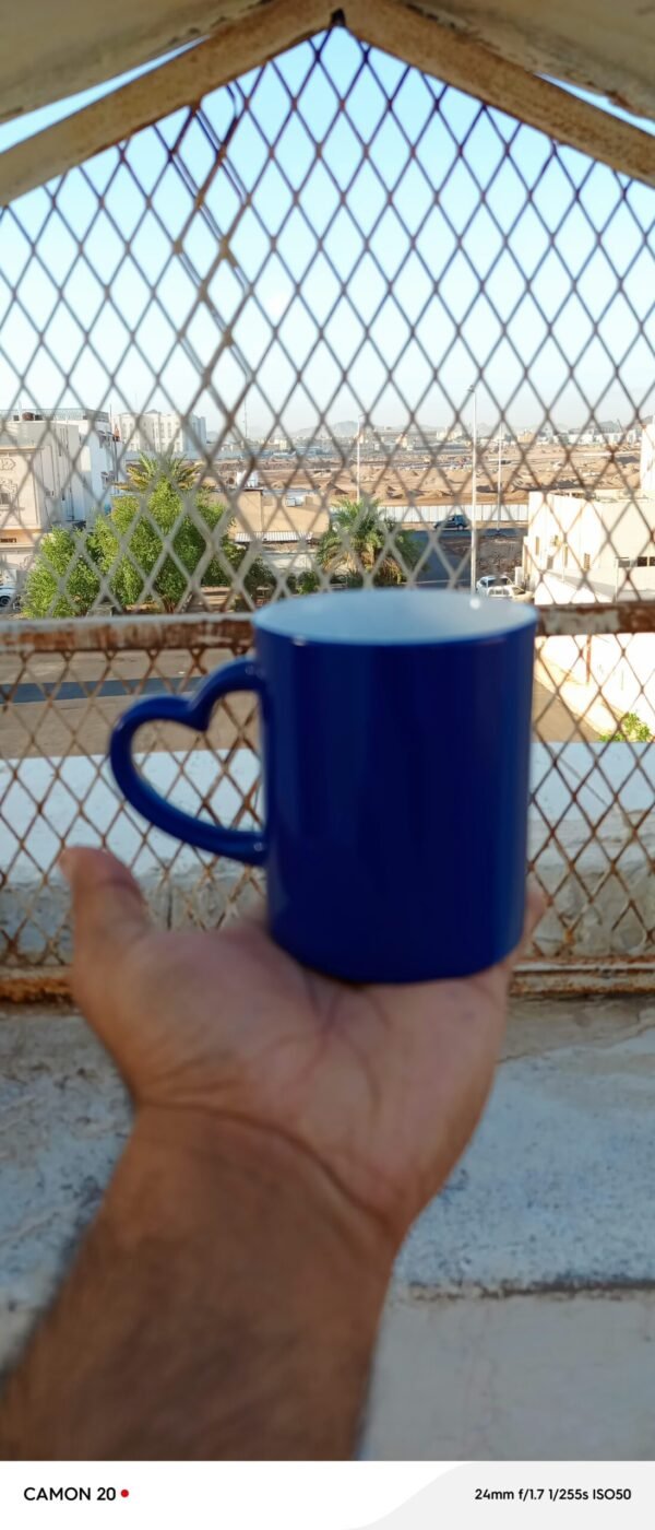 Blue Customized Photo Mug - Image 2