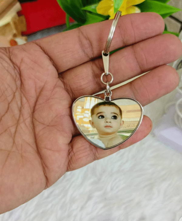 Metal Heart Shape Keychain - Image 2